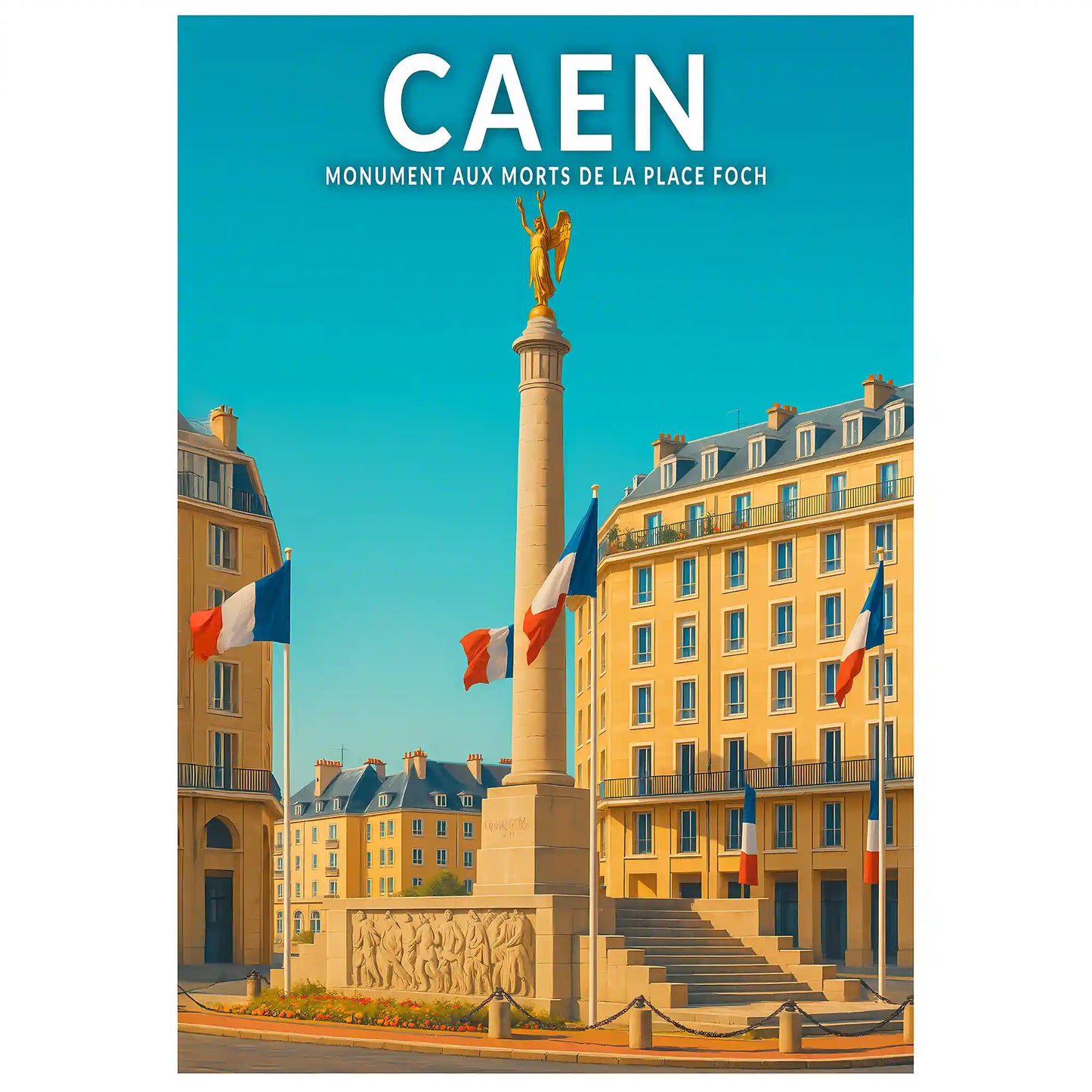 Affiche - Caen - Monument aux Morts de la place Foch