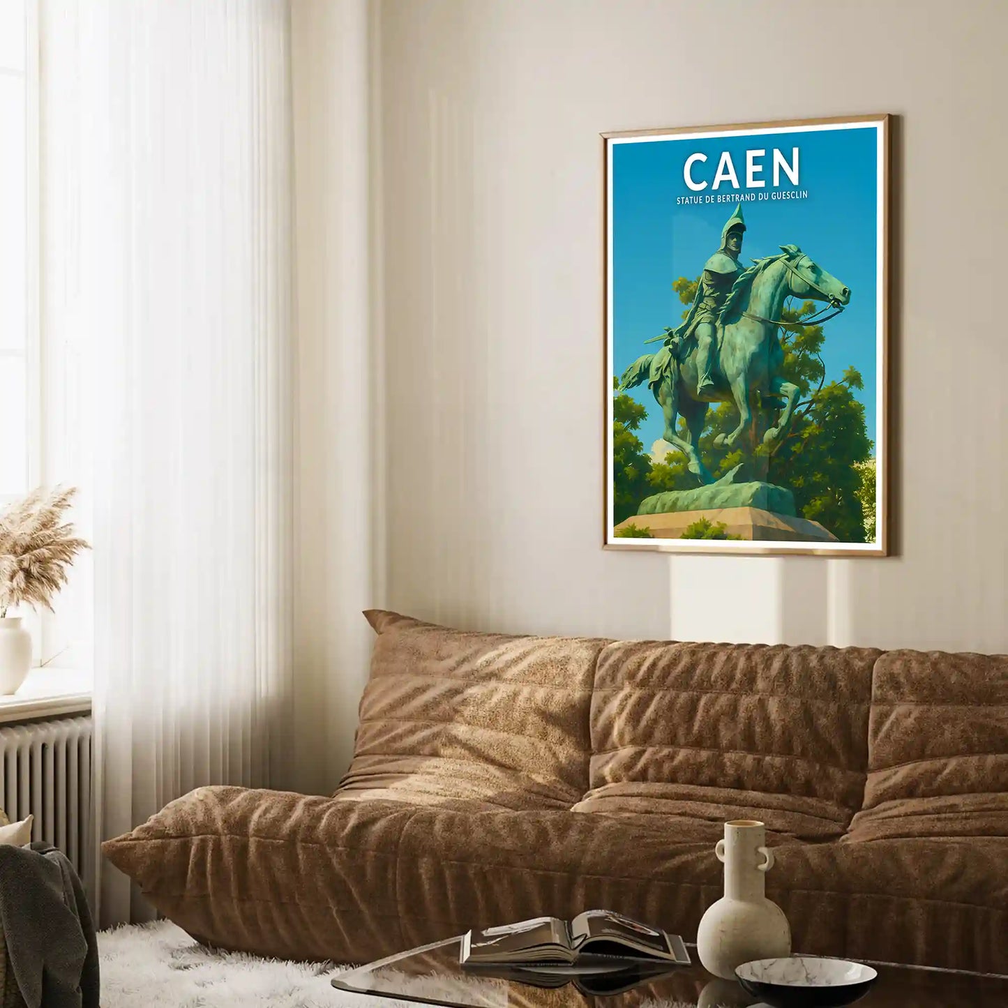 Affiche - Caen - Statue de Bertrand du Guesclin