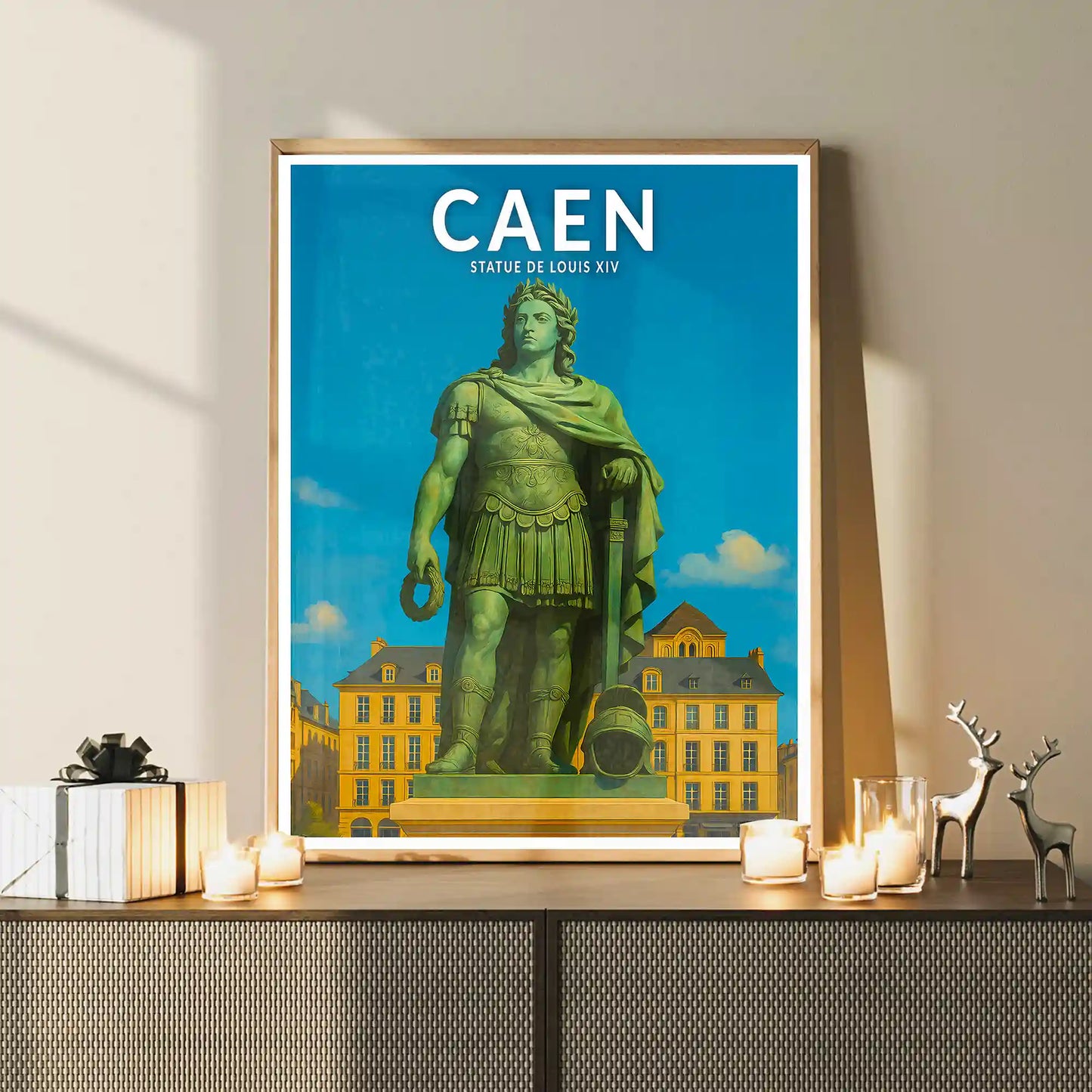 Affiche - Caen - Statue de Louis XIV
