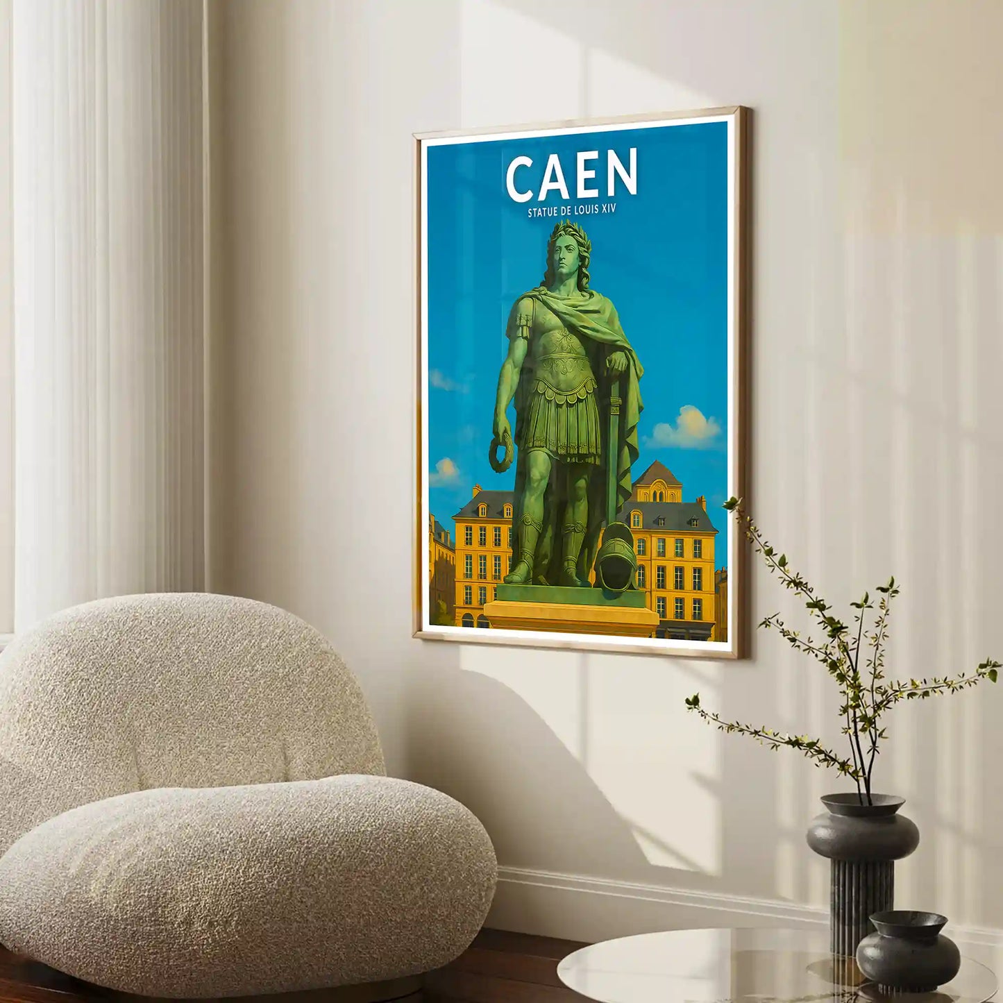 Affiche - Caen - Statue de Louis XIV
