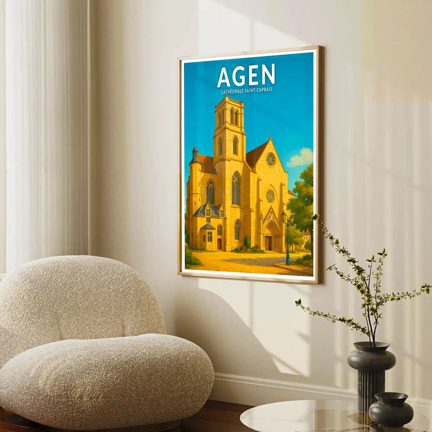 Affiche - Agen - Cathédrale Saint-Caprais