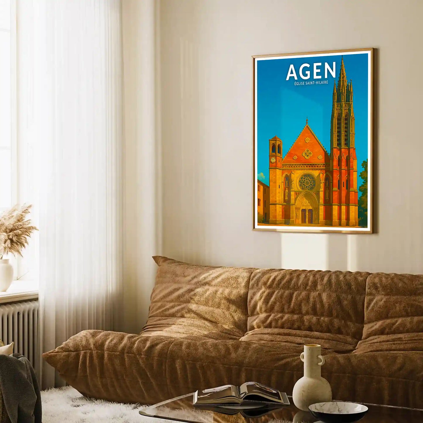 Affiche - Agen - Église Saint-Hilaire