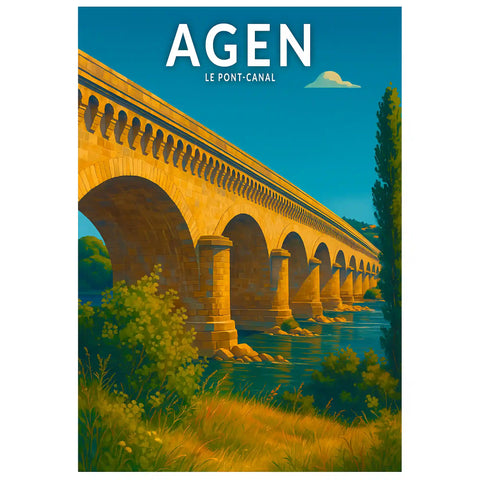 Affiche - Agen - Le Pont-Canal