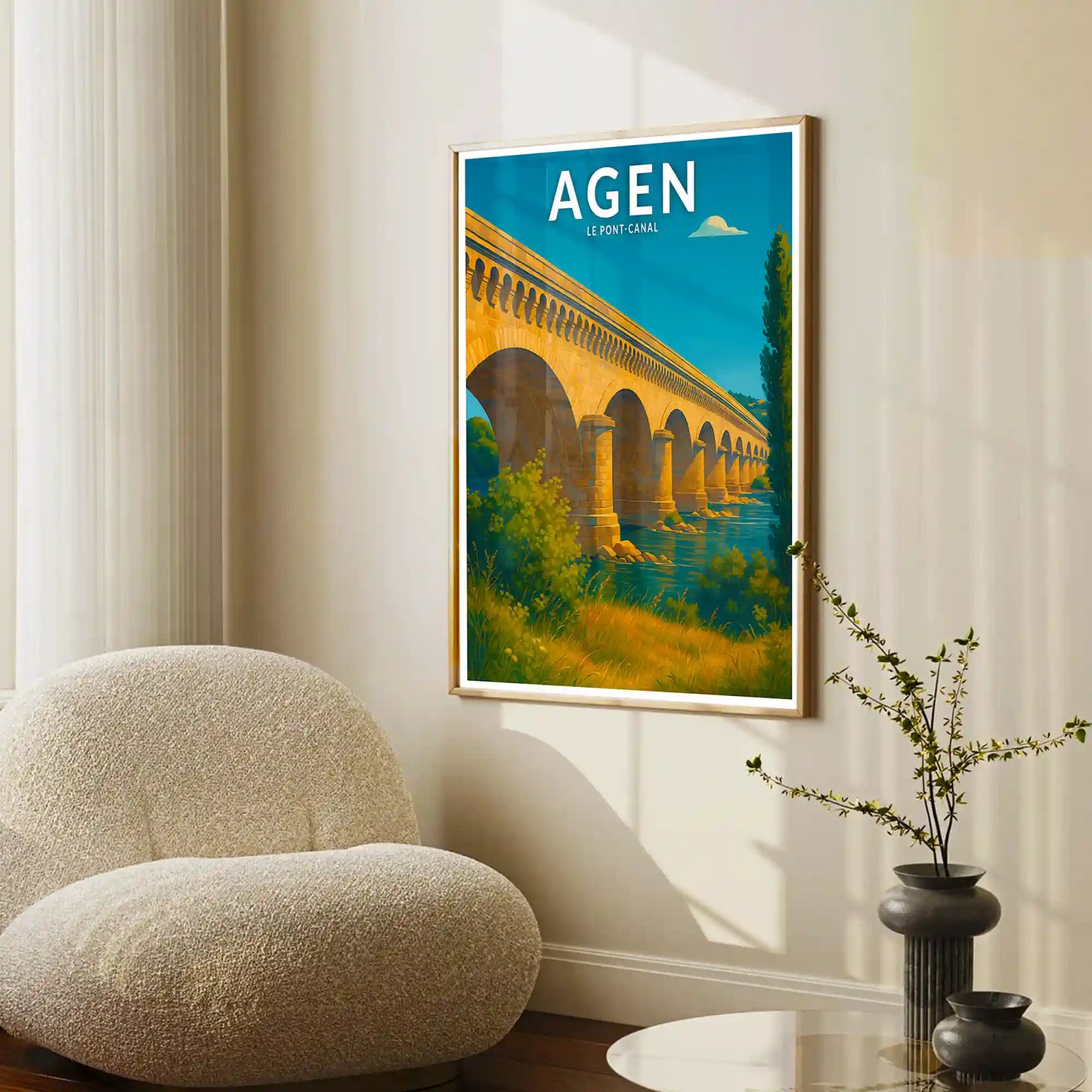 Affiche - Agen - Le Pont-Canal