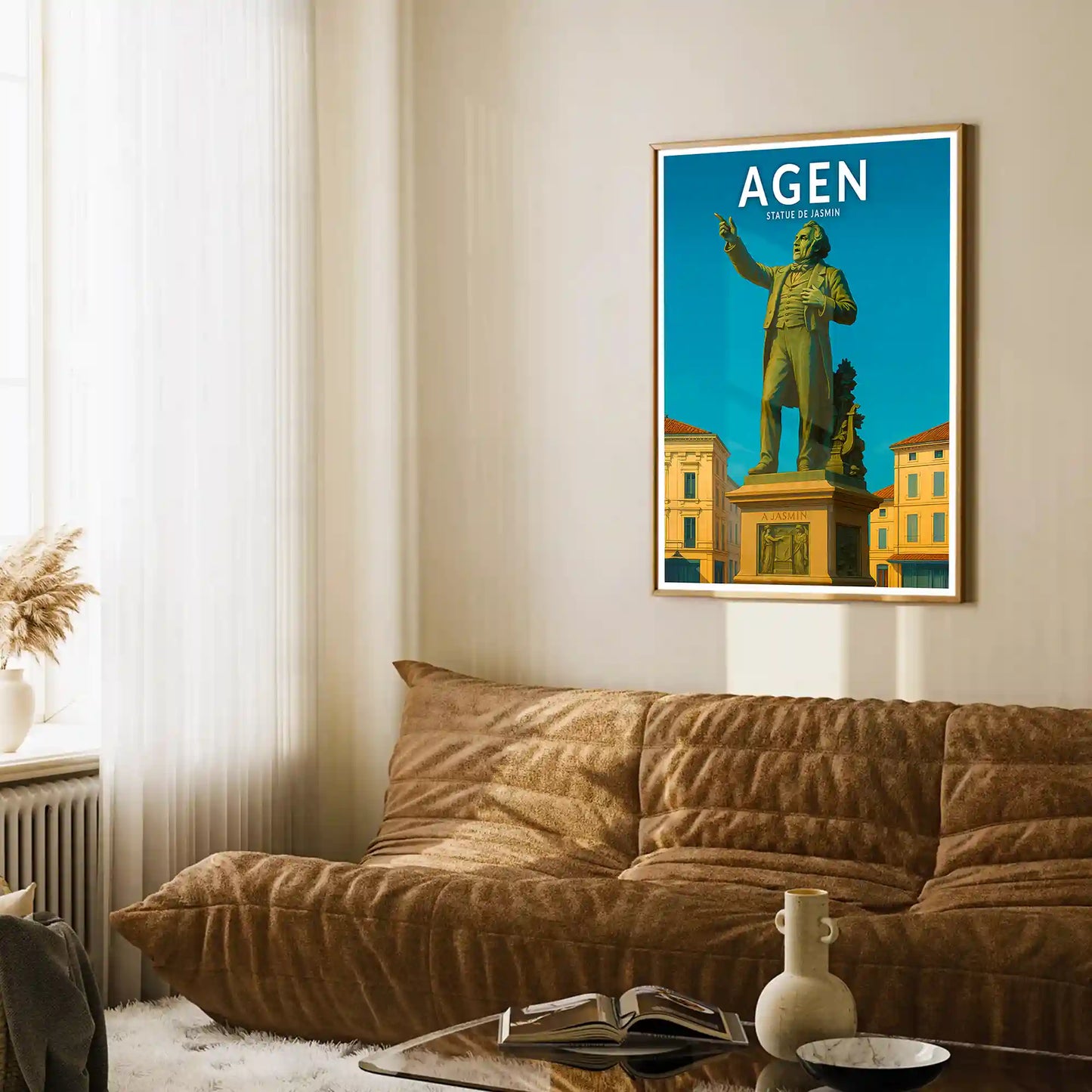 Affiche - Agen - Statue de Jasmin