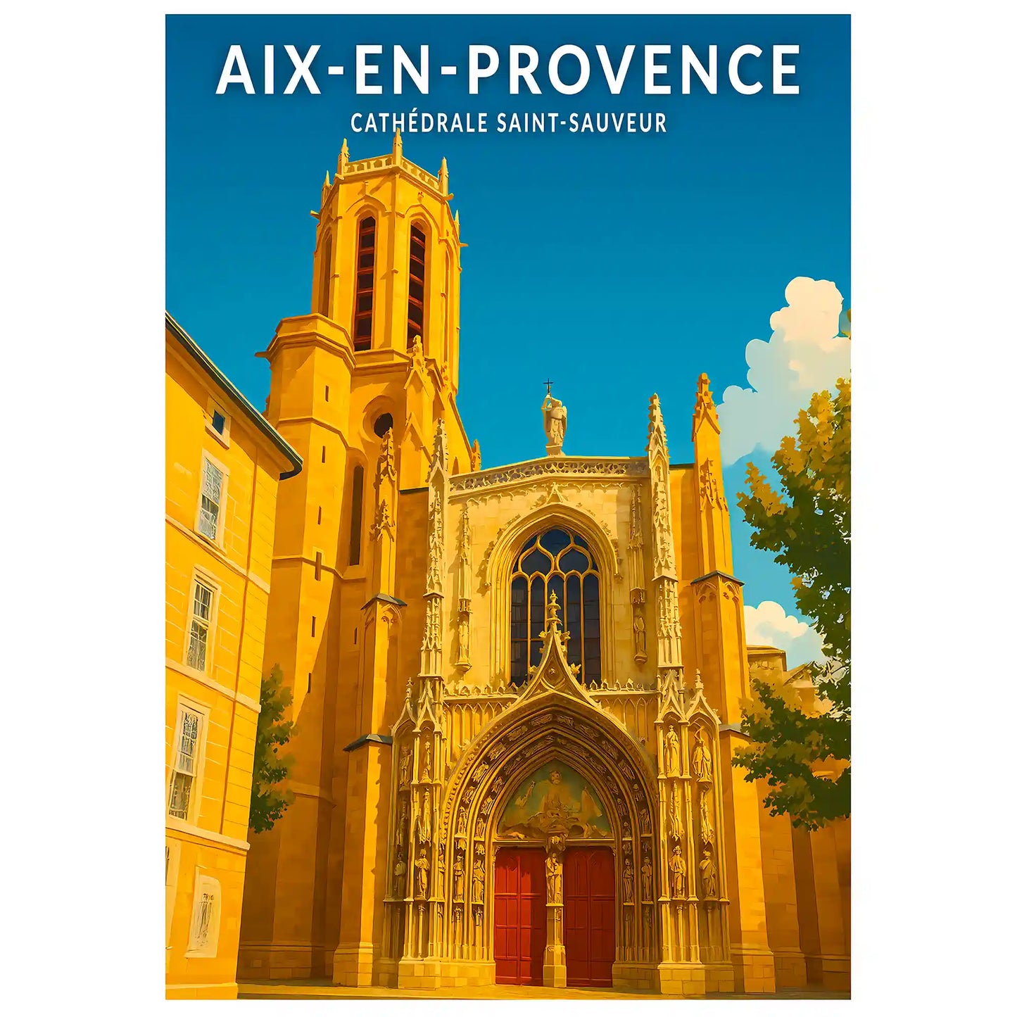 Affiche - Aix-en-Provence - Cathédrale Saint-Saveur