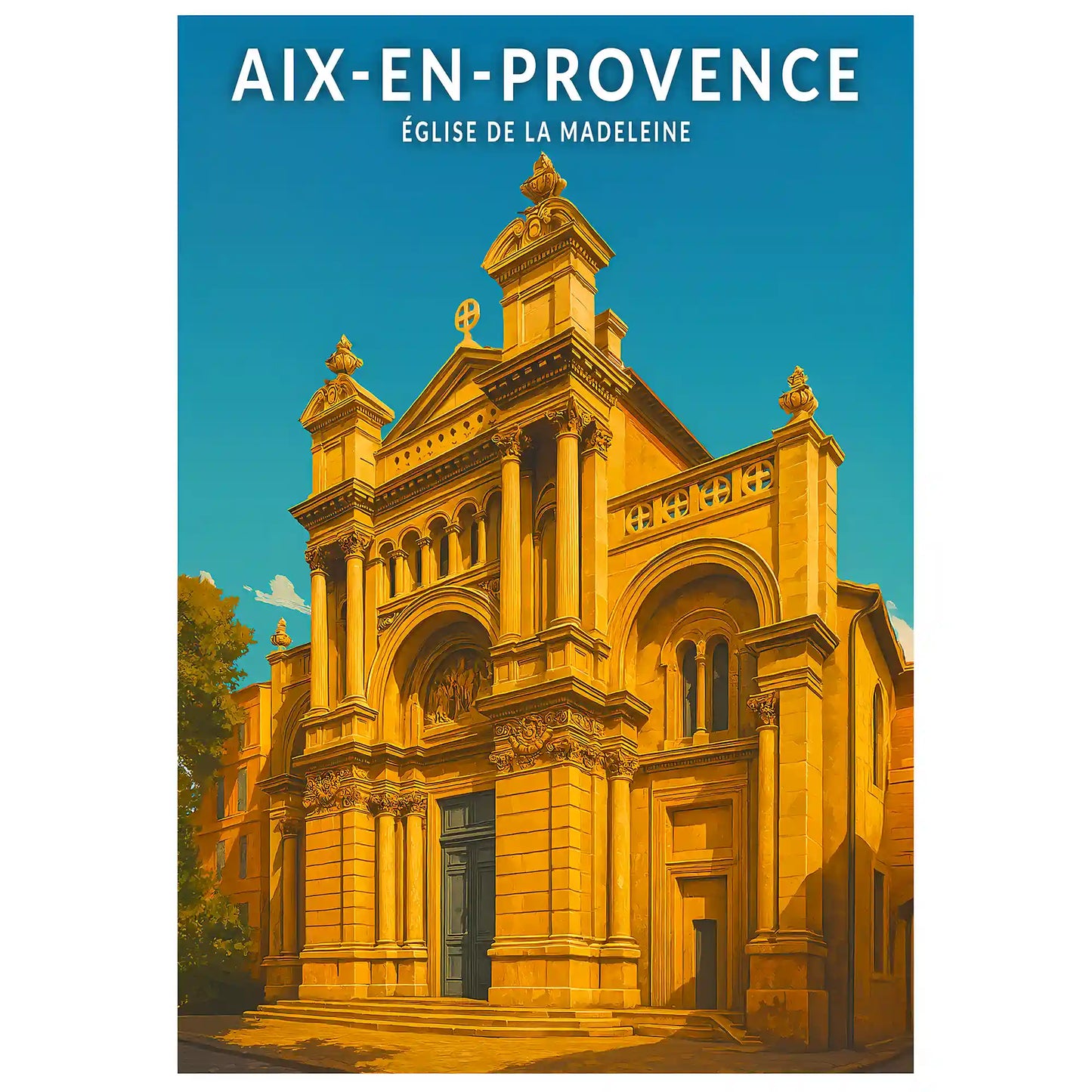 Affiche - Aix-en-Provence - Église de la Madeleine