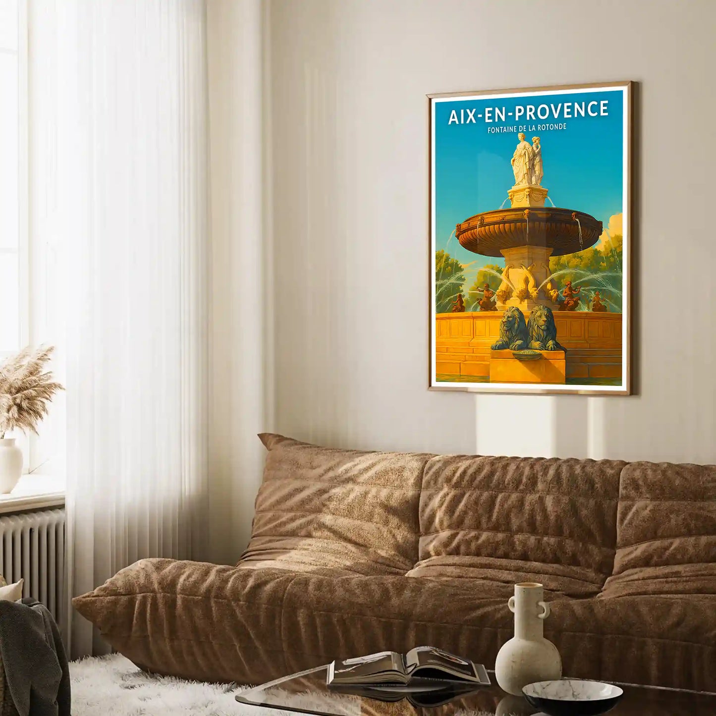 Affiche - Aix-en-Provence - Fontaine de la Rotonde