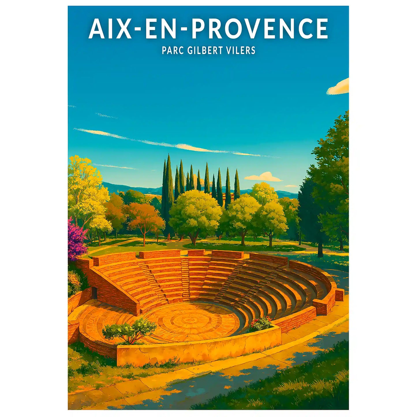 Affiche - Aix-en-Provence - Parc Gilbert Vilers