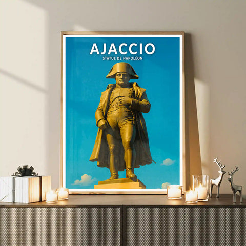 Affiche - Ajaccio - Statue de Napoléon