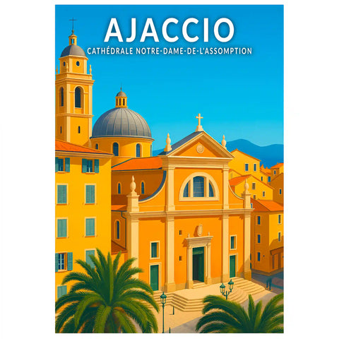Affiche - Ajaccio - Cathédrale Notre-Dame-de-l'Assomption
