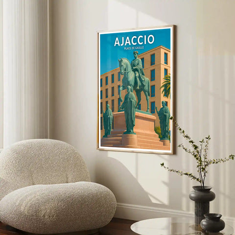 Affiche - Ajaccio - Place de Gaulle