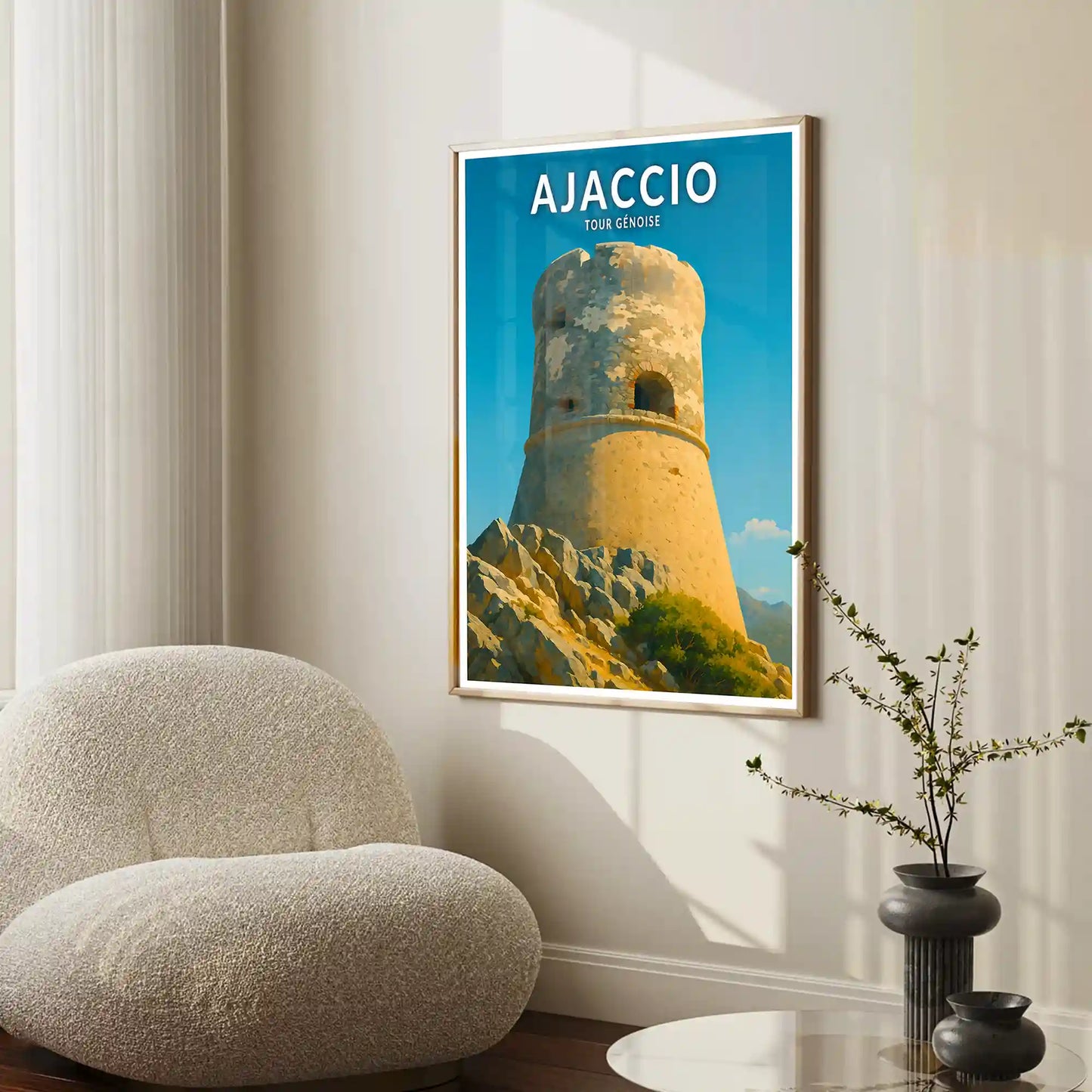 Affiche - Ajaccio - Tour Génoise