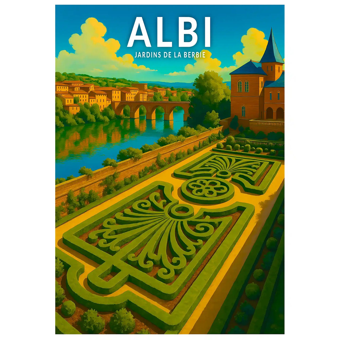Affiche - Albi - Jardins de la Berbie