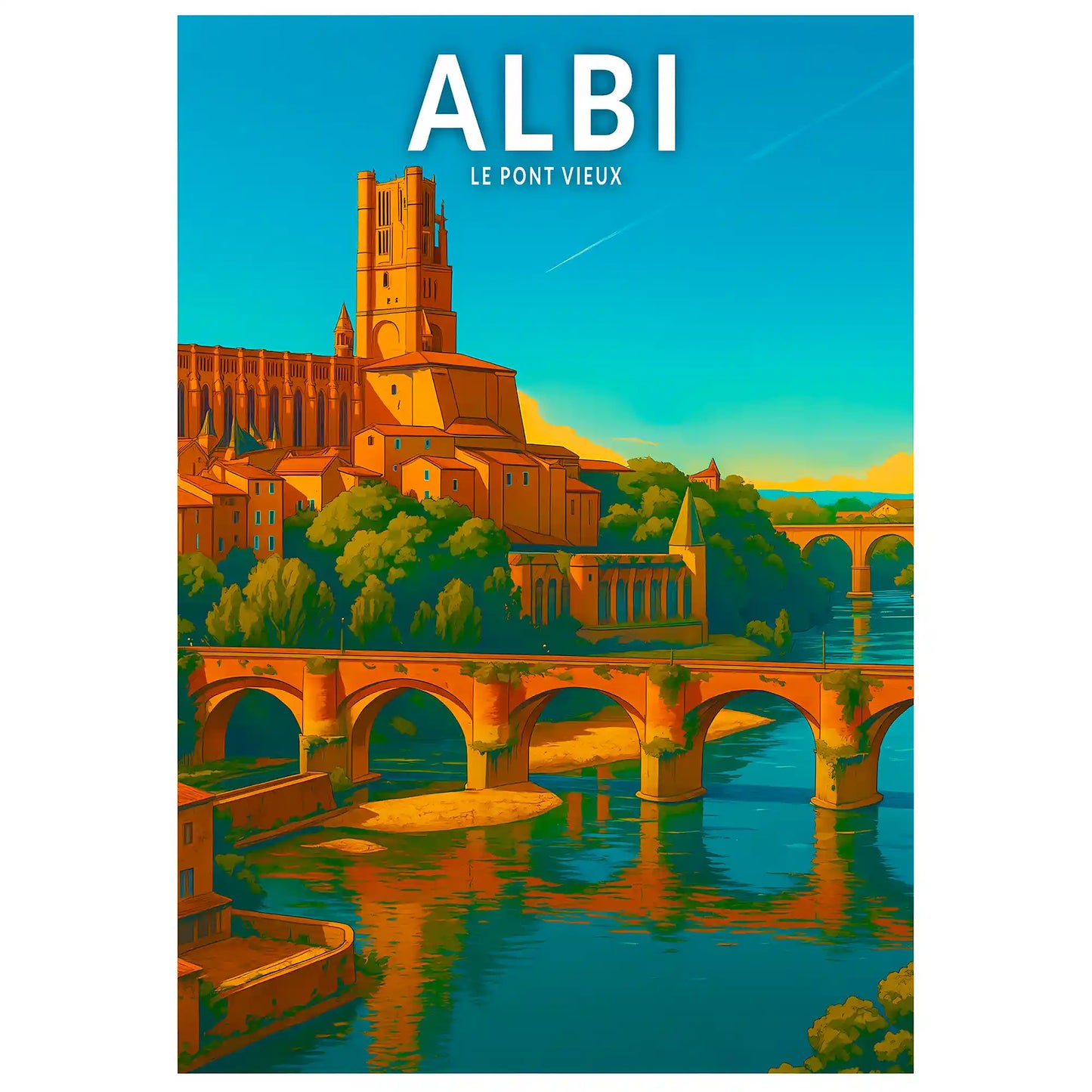 Affiche - Albi - Le Pont Vieux