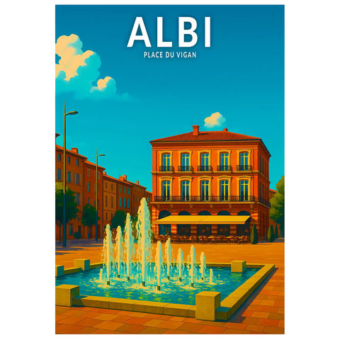 Affiche - Albi - Place du Vigan