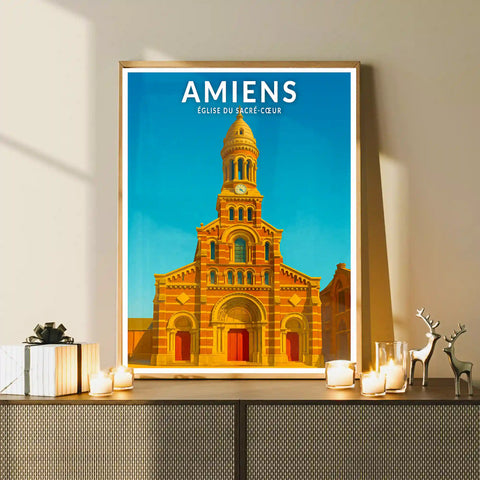Affiche - Amiens - Église du Sacré-Coeur