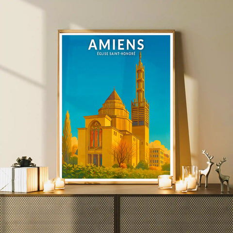 Affiche - Amiens - Église Saint-Honoré