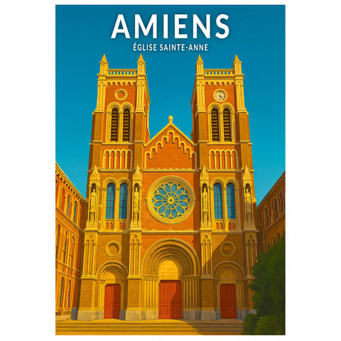 Affiche - Amiens - Église Sainte-Anne