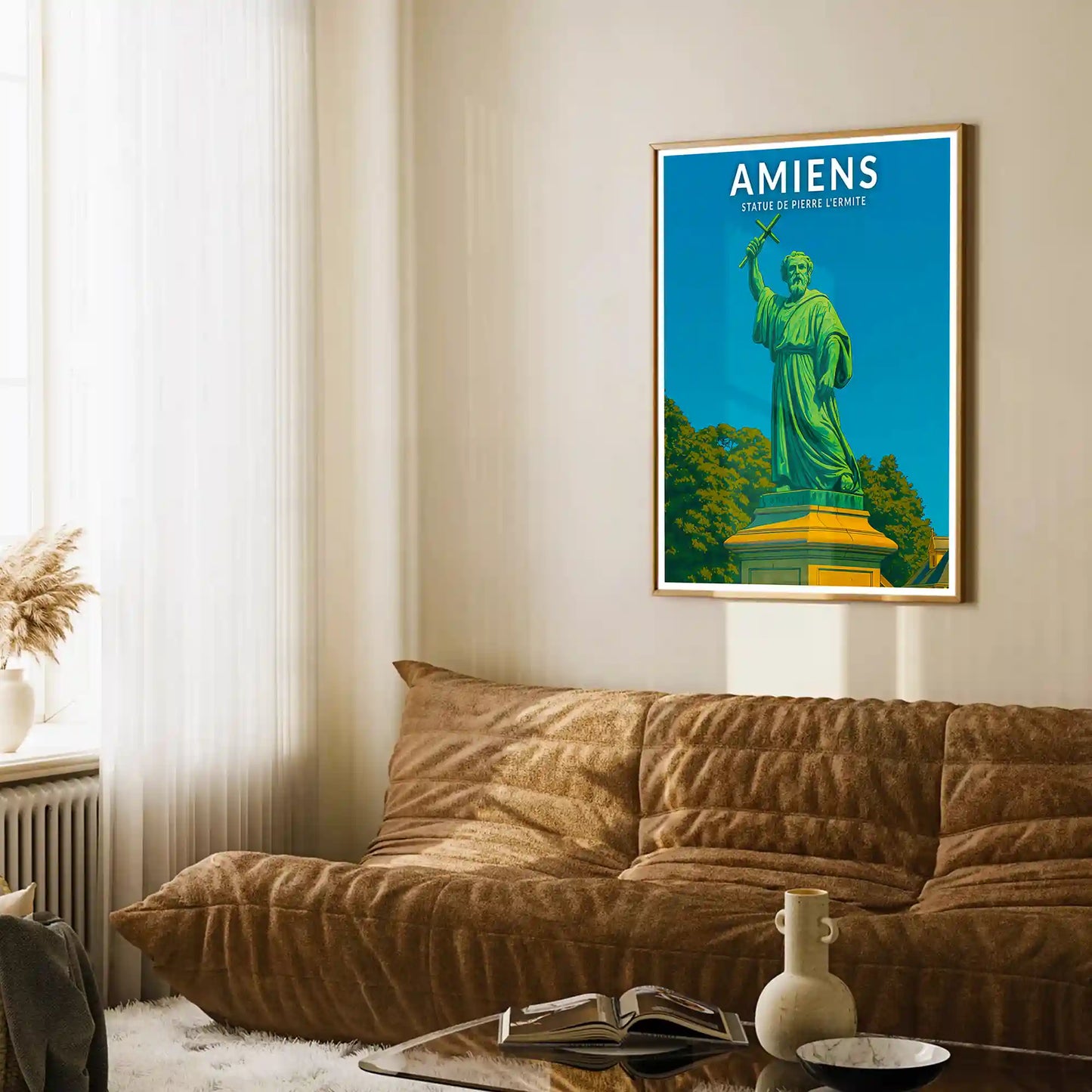 Affiche - Amiens - Statue de Pierre l'Ermite