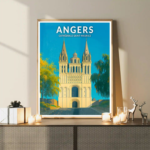 Affiche - Angers - Cathédrale Saint-Maurice