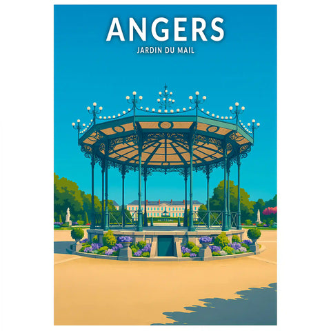 Affiche - Angers - Jardin du Mail