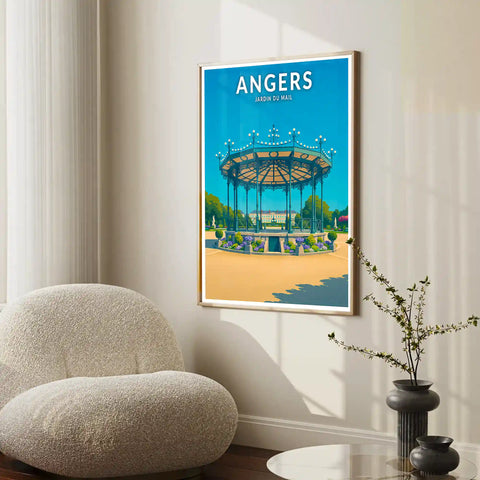 Affiche - Angers - Jardin du Mail