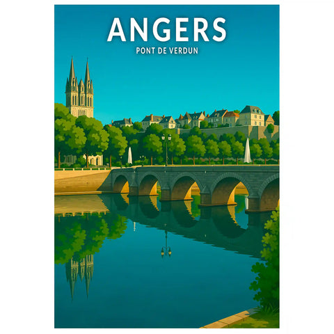 Affiche - Angers - Pont de Verdun