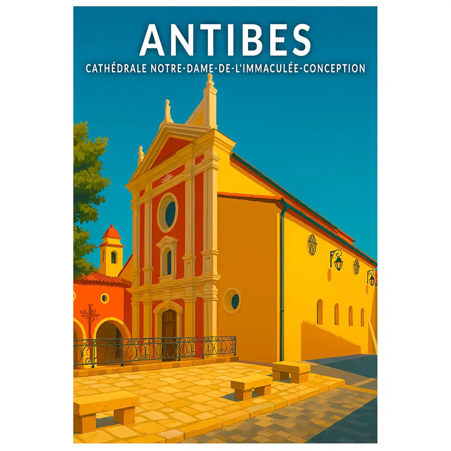 Affiche - Antibes - Cathédrale Notre-Dame-de-l'Immaculée-Conception