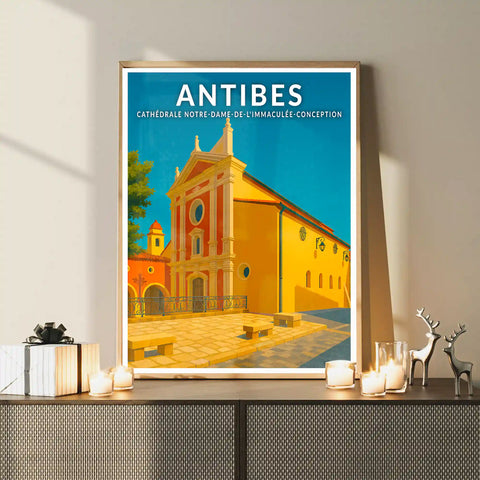 Affiche - Antibes - Cathédrale Notre-Dame-de-l'Immaculée-Conception