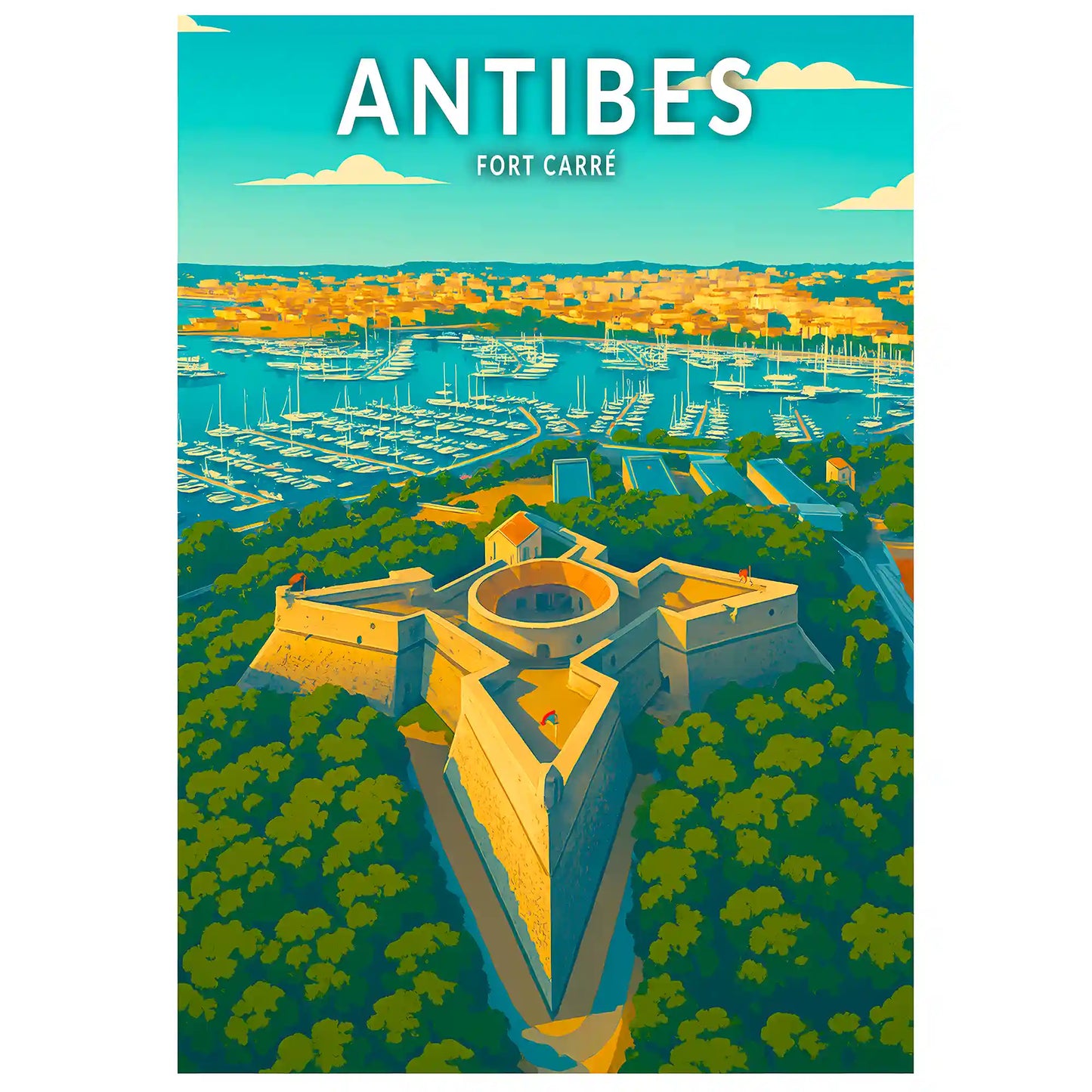 Affiche - Antibes - Fort Carré