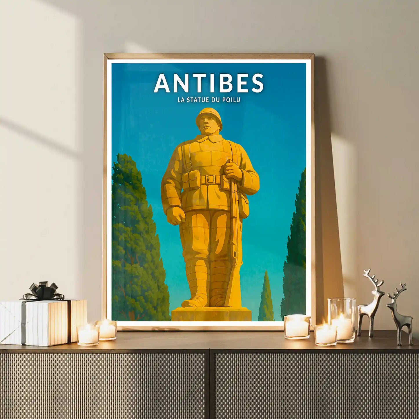 Affiche - Antibes - La Statue du Poilu