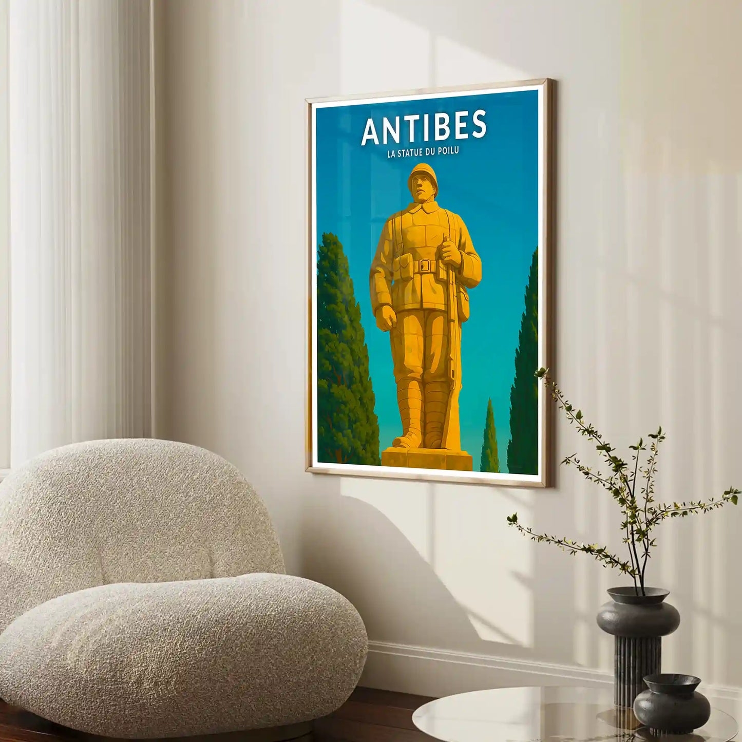 Affiche - Antibes - La Statue du Poilu