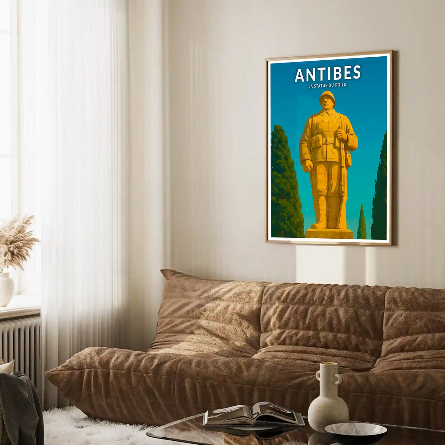 Affiche - Antibes - La Statue du Poilu
