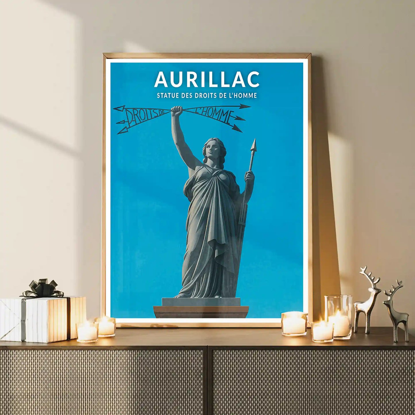 Affiche - Aurillac - Statue des Droits de l'Homme