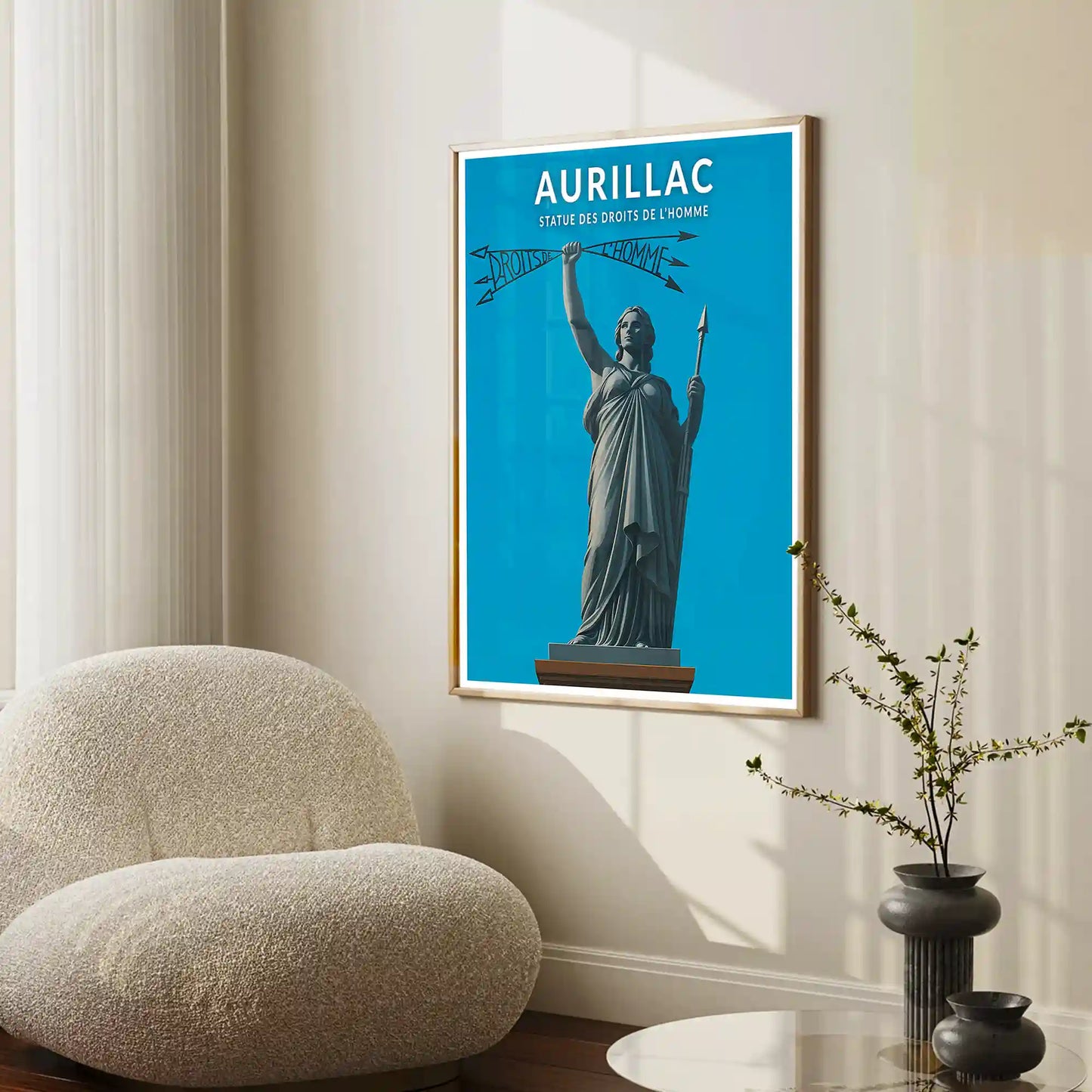 Affiche - Aurillac - Statue des Droits de l'Homme