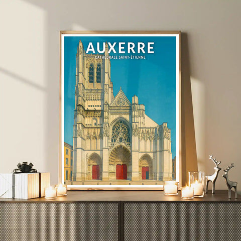 Affiche - Auxerre - Cathédrale Saint-Étienne