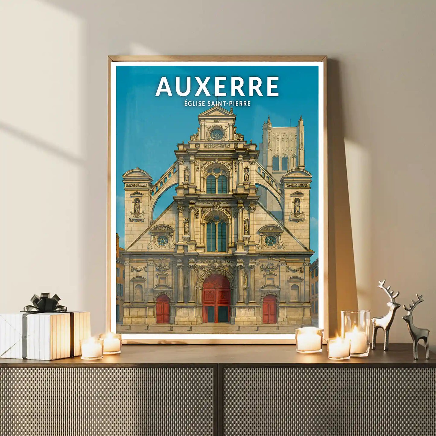 Affiche - Auxerre - Église Saint-Pierre