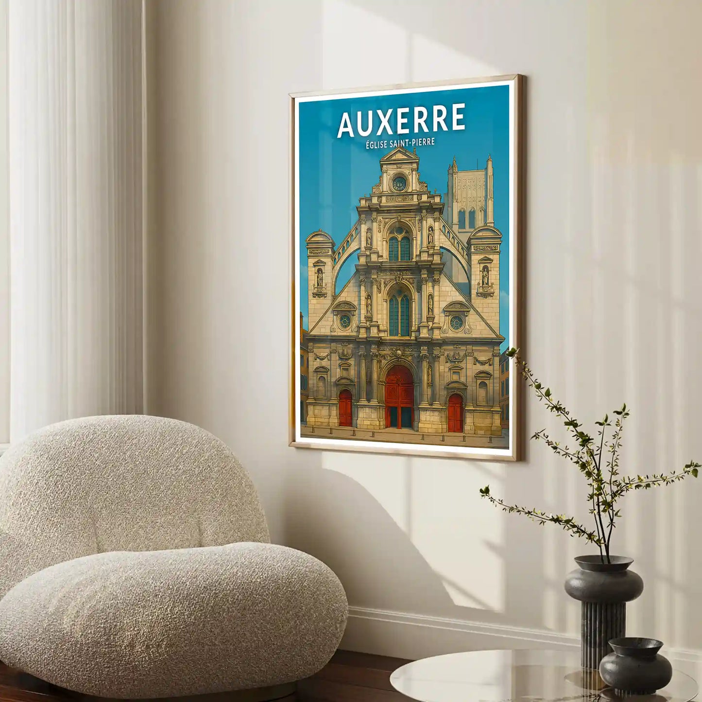 Affiche - Auxerre - Église Saint-Pierre