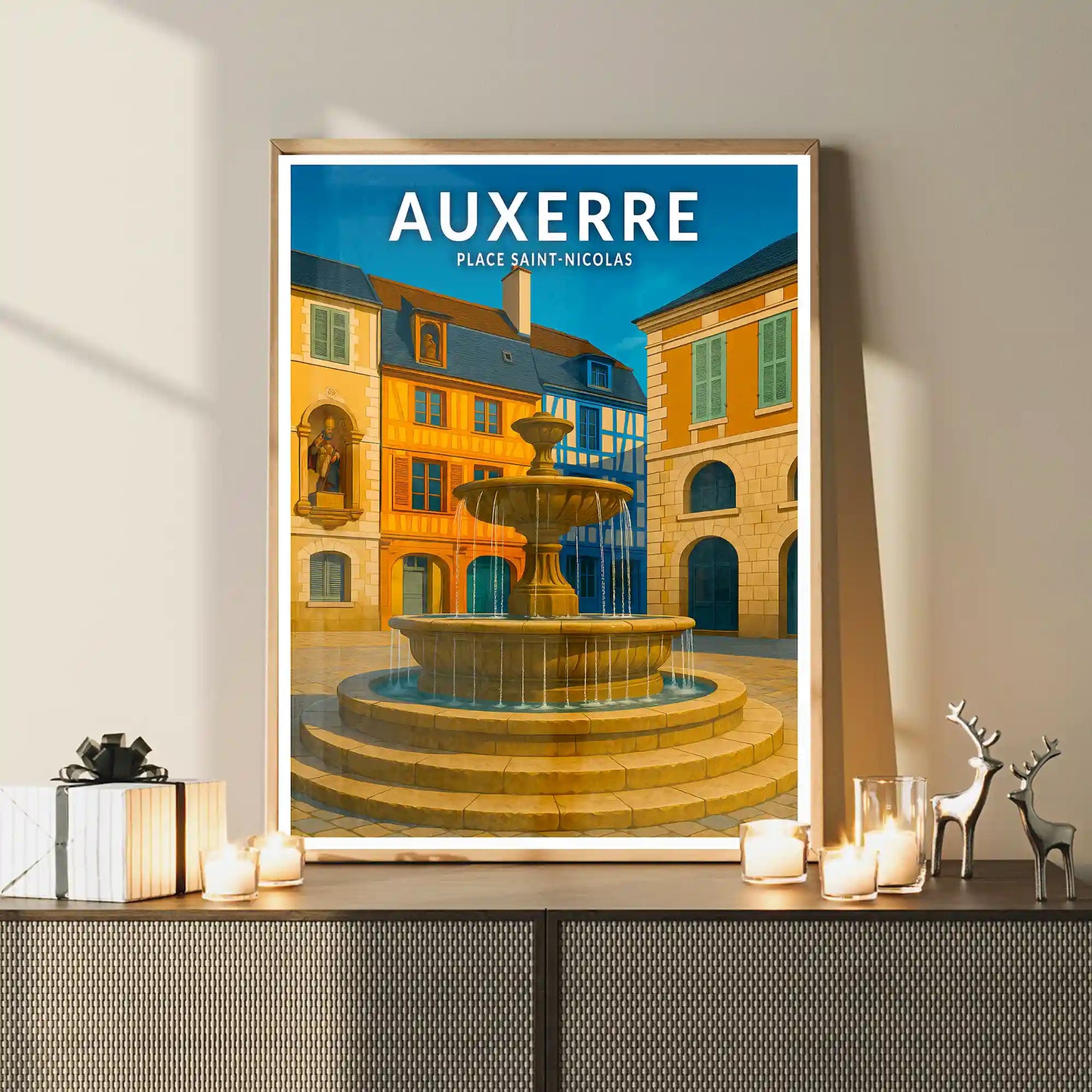 Affiche - Auxerre - Place Saint-Nicolas
