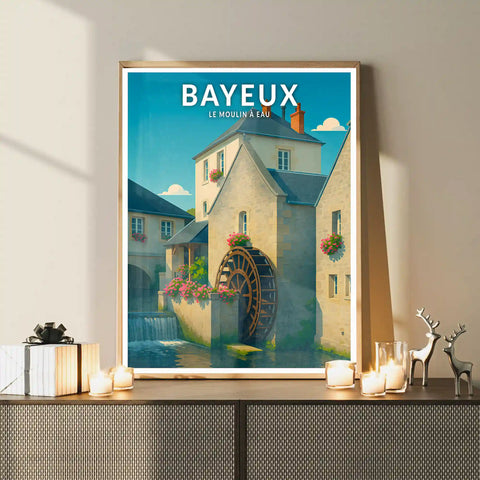 Affiche - Bayeux - Le Moulin à eau