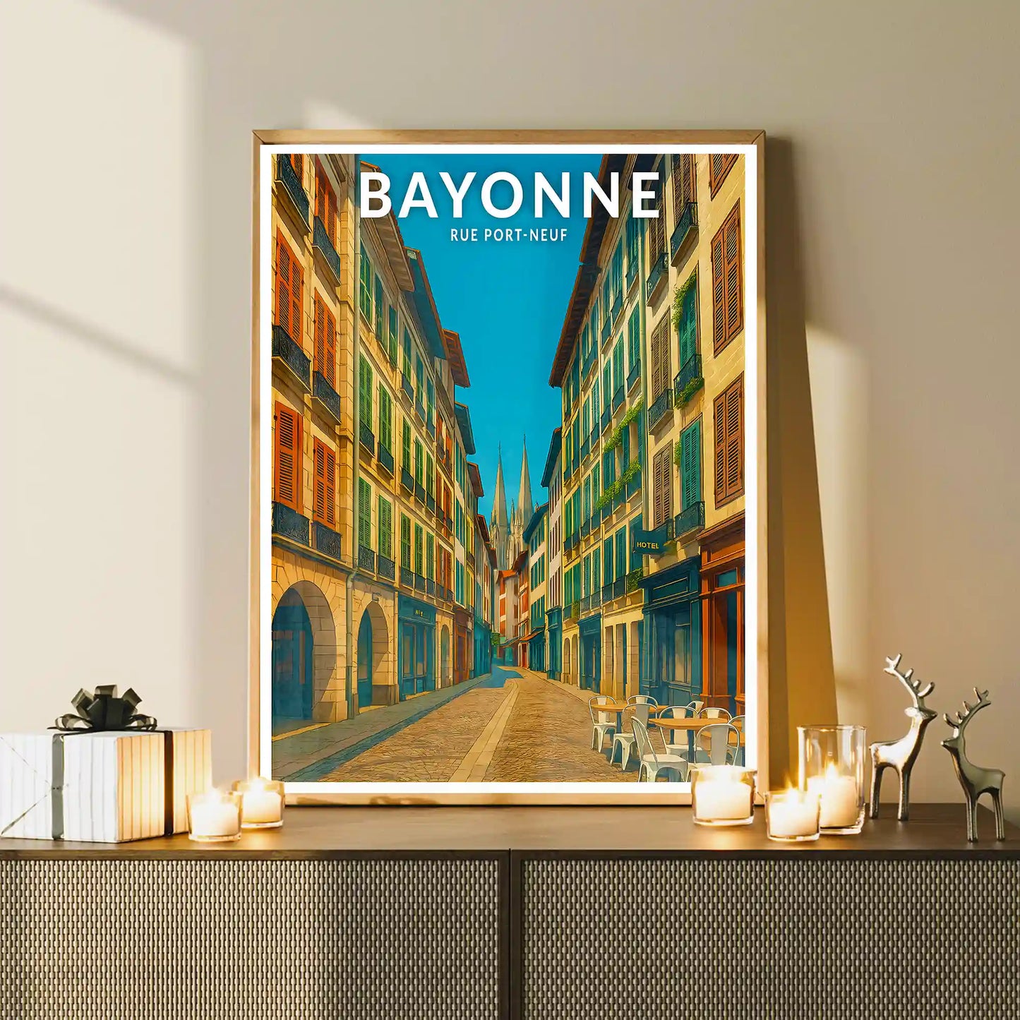 Affiche - Bayonne - Rue Port-Neuf