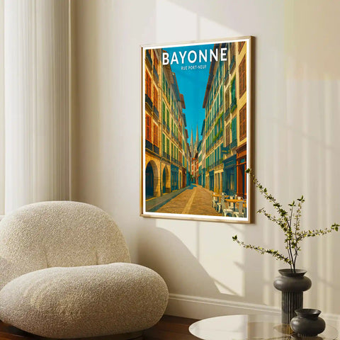 Affiche - Bayonne - Rue Port-Neuf