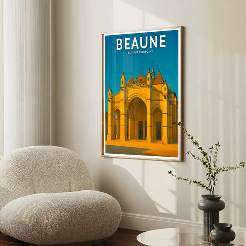 Affiche - Beaune - Basilique Notre-Dame