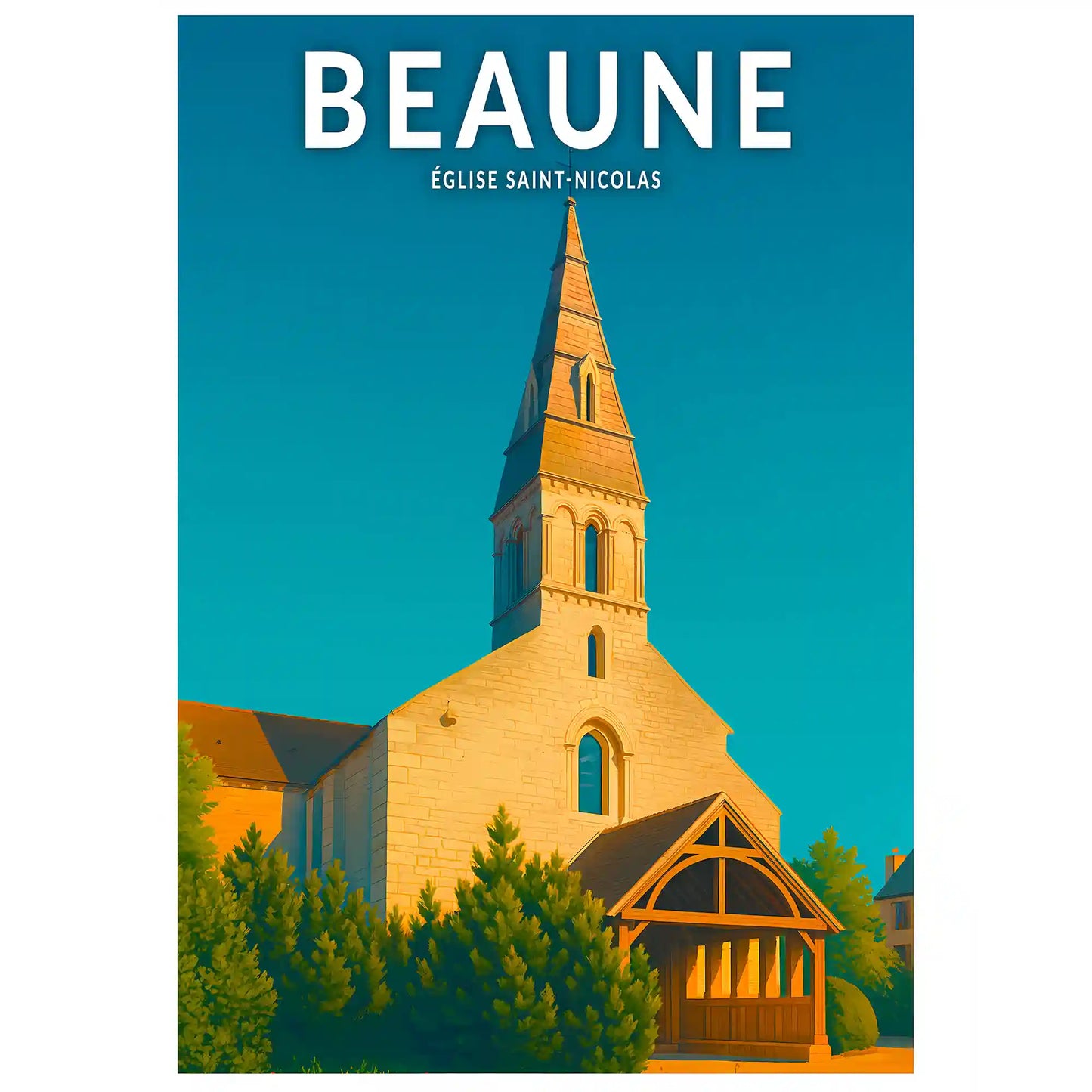 Affiche - Beaune - Église Saint-Nicolas