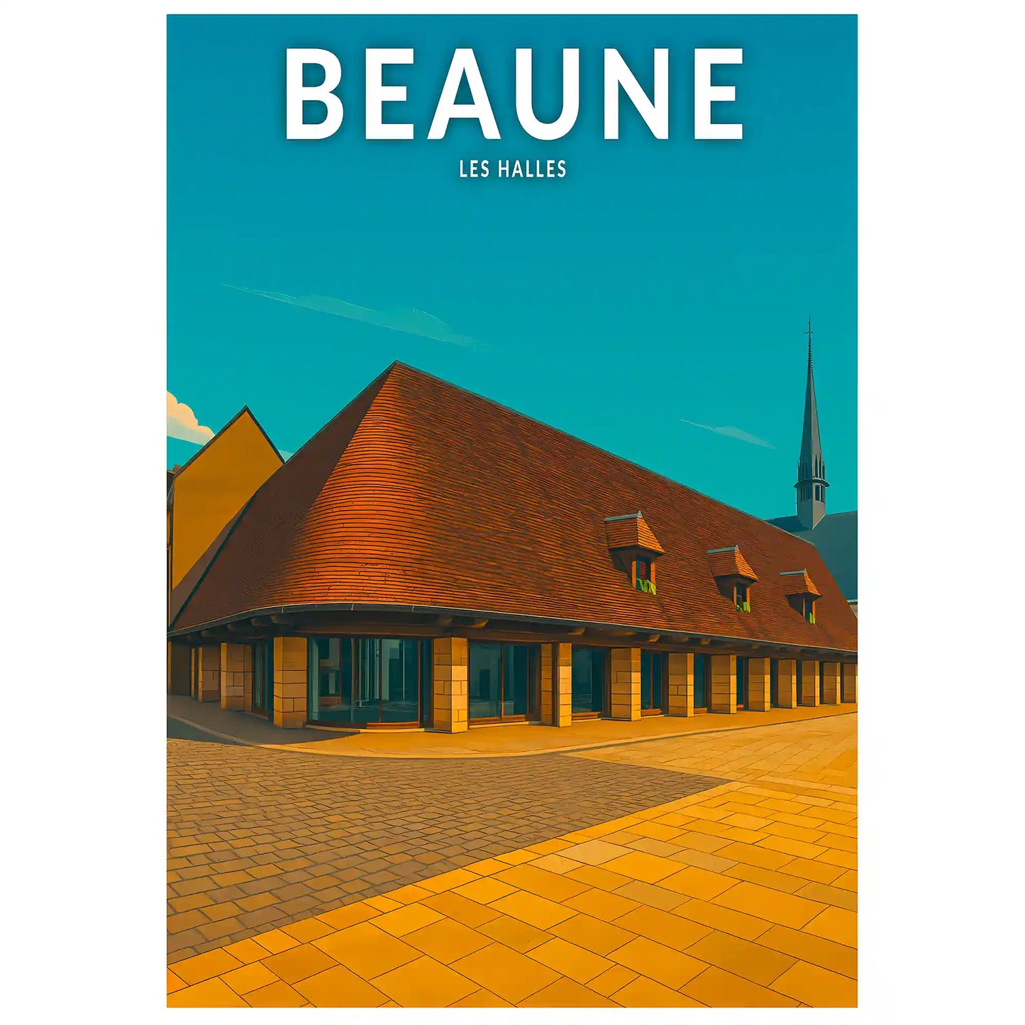 Affiche - Beaune - Les Halles
