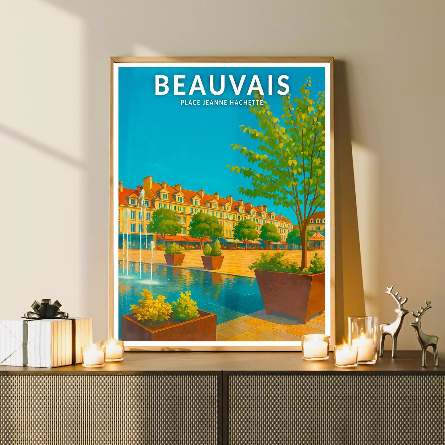 Affiche - Beauvais - Place Jeanne Hachette