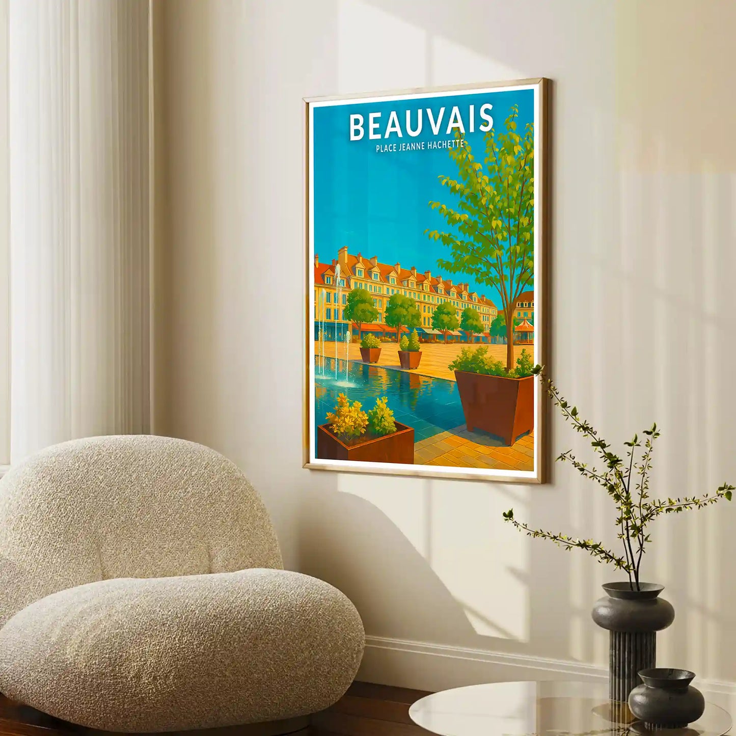 Affiche - Beauvais - Place Jeanne Hachette