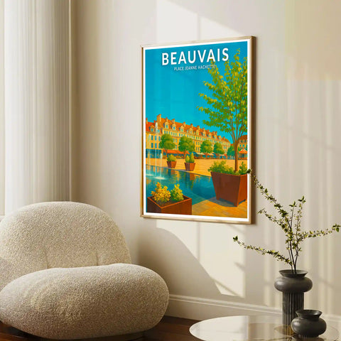 Affiche - Beauvais - Place Jeanne Hachette