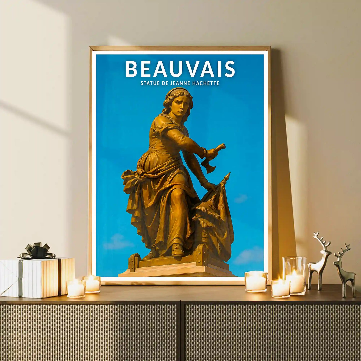 Affiche - Beauvais - Statue de Jeanne Hachette